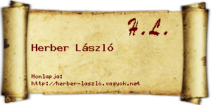 Herber László névjegykártya