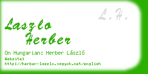 laszlo herber business card